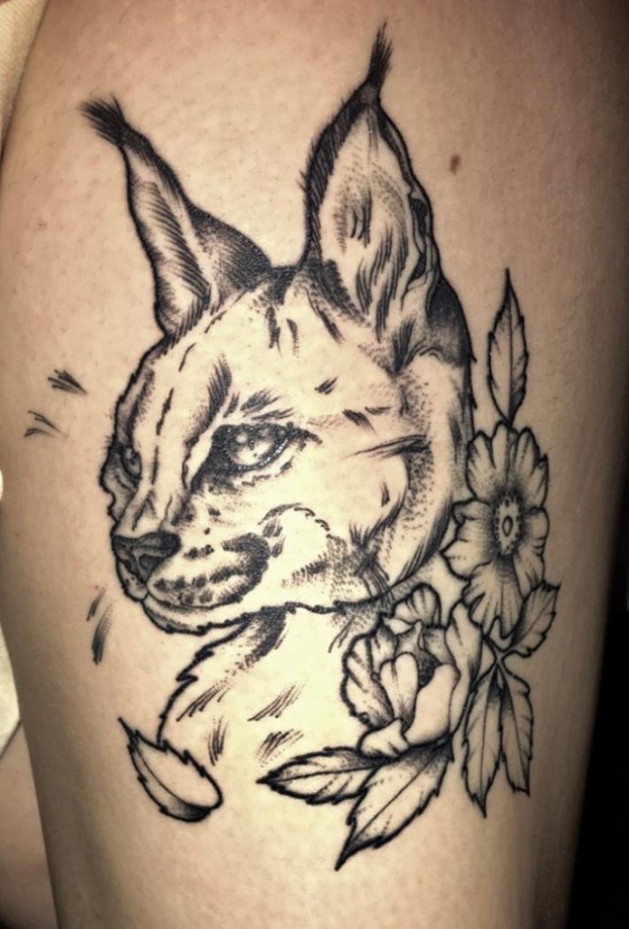 Caracal tattoo